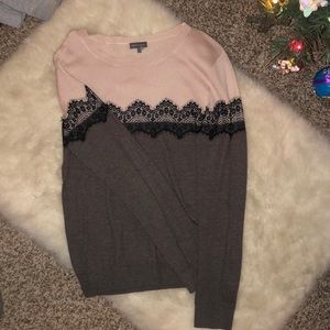 Light pink with lace sweater